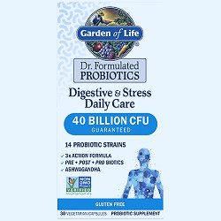 Garden of Life Dr. Formulated Probiotics Digestive & Stress 40 Billion CFU  | Walgreens
